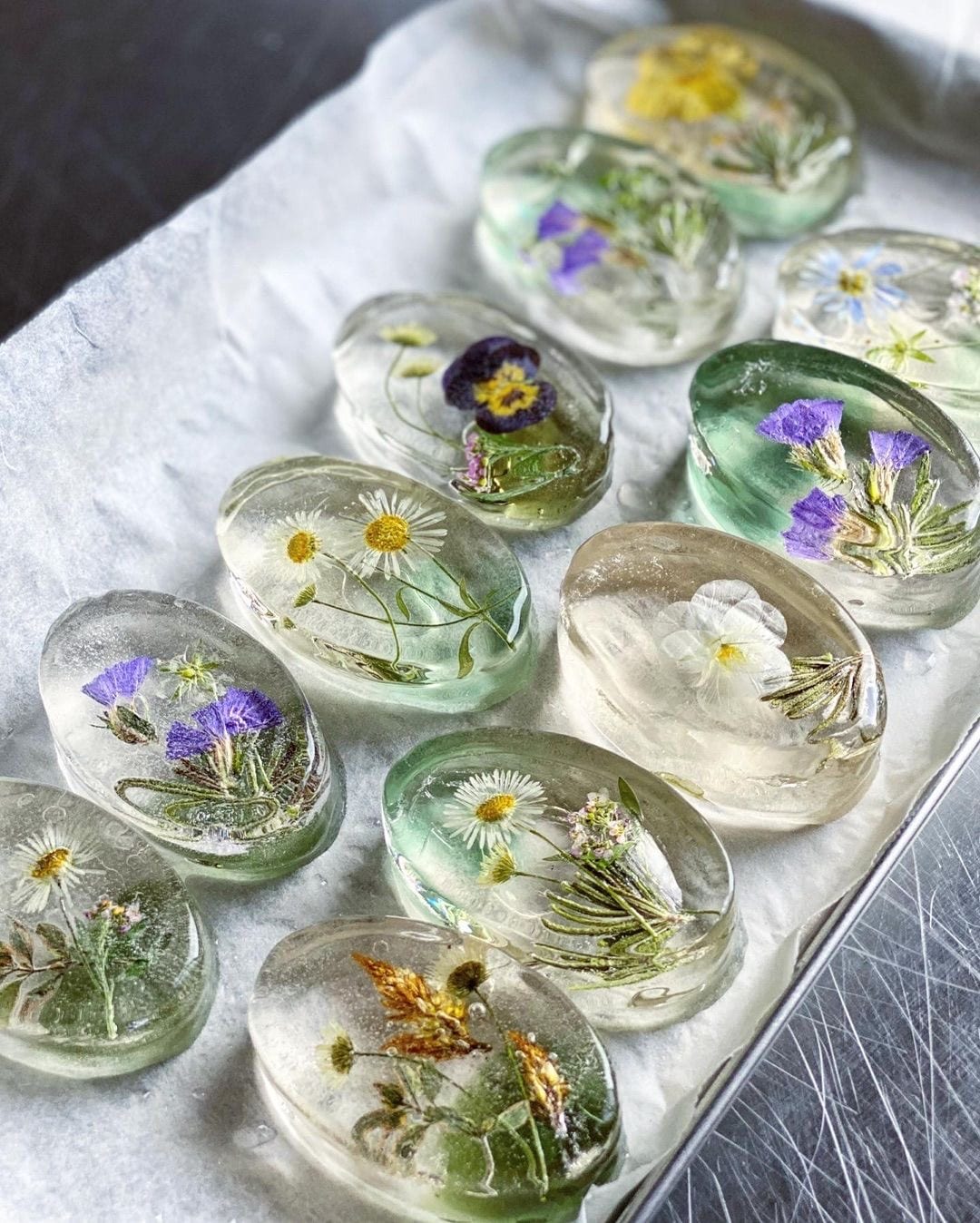 Pressed Floral Soap Set